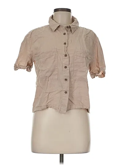 Pre-owned Alexander Jordan Short Sleeve Blouse In Tan