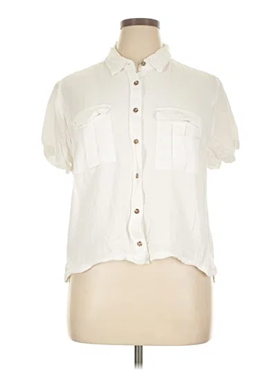 Pre-owned Alexander Jordan Short Sleeve Blouse In White