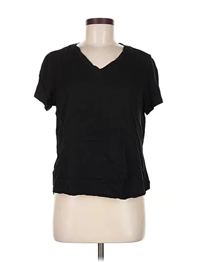 Pre-owned Alexander Jordan Short Sleeve Top Black V Neck Tops