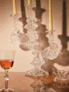 Alexander Kirkeby Hand-blown Crystal Candelabra  Abask Luxury Gift In  Clear