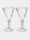Alexander Kirkeby Hand-blown Crystal Wine Glasses (set Of 2) In Transparent