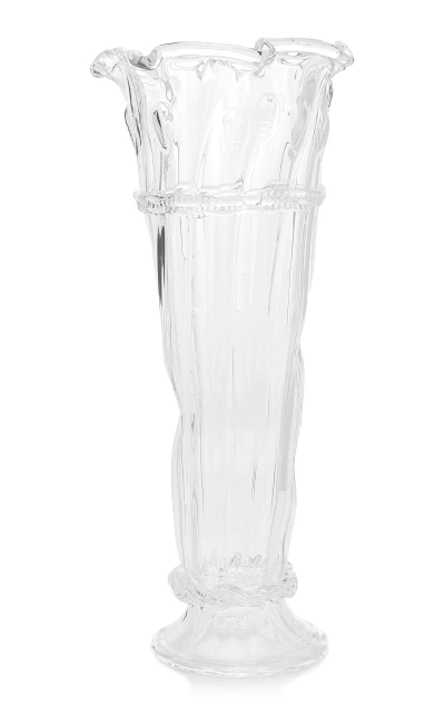Alexander Kirkeby Tall Crystal Vase In Transparent