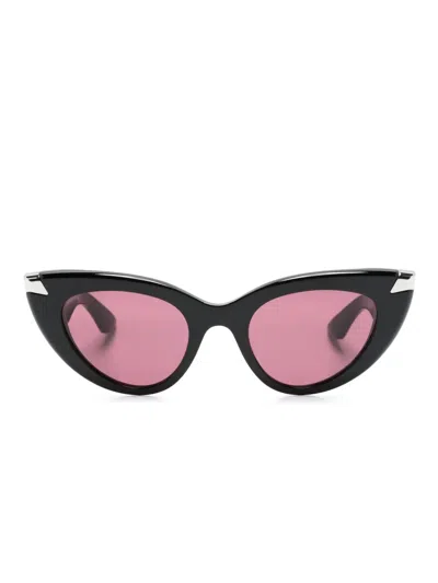 Alexander Mcqueen 0442s Cat-eye Sunglasses In Black