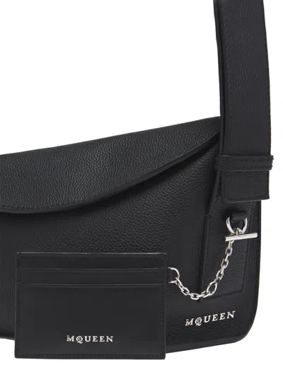 Alexander Mcqueen 100% Leather Card Holder In Black