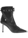 Alexander Mcqueen Alexander Mc Queen Black Slash Biker Boot In Black