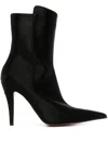 Alexander Mcqueen 105mm Suede Ankle Boots In Black