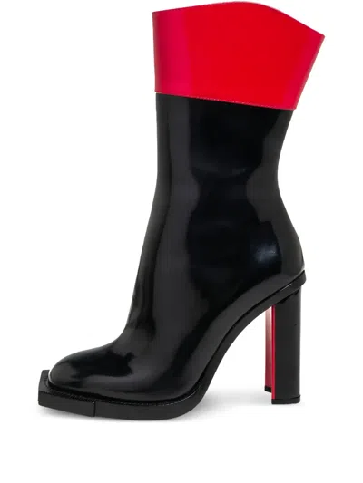 Pre-owned Alexander Mcqueen 105mm Colour-block Ankle Boots