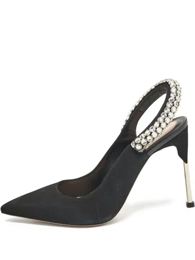 Pre-owned Alexander Mcqueen 105mm Crystal-embellished Pumps