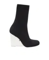 Alexander Mcqueen 105mm Heeled Slip-on Boots In Black