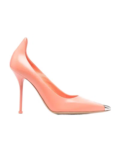 Alexander Mcqueen 110mm Metal-toecap Pumps In Pink