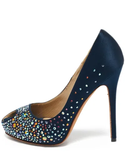 Pre-owned Alexander Mcqueen 120mm Crystal-embellished Pumps