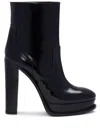 Alexander Mcqueen Elevated Platform Boots With 12 Cm Heel For Women In Black