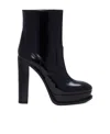 Alexander Mcqueen Elevated Platform Boots With 12 Cm Heel For Women In Black