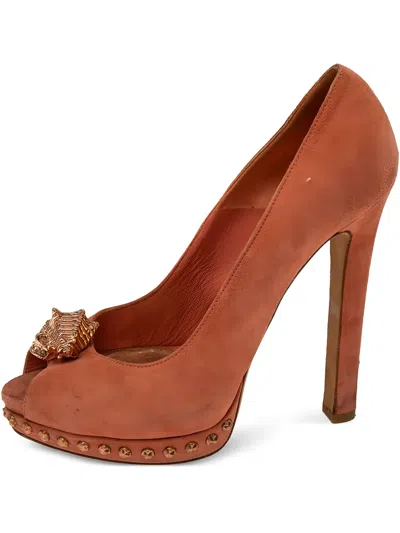 Pre-owned Alexander Mcqueen 135mm Suede Pumps