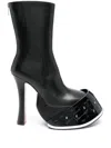 Alexander Mcqueen Clog Style Boots In Black In Black