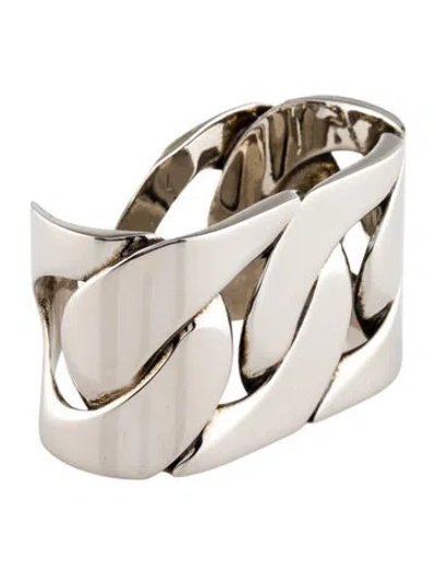 Pre-owned Alexander Mcqueen 2 Finger Chain Band Ring In Multi