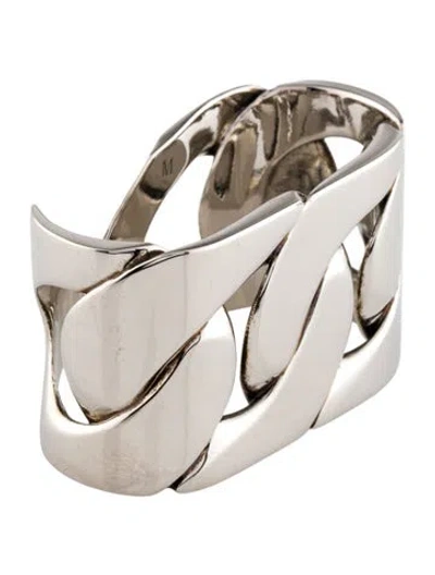 Pre-owned Alexander Mcqueen 2 Finger Chain Band Ring In Multi