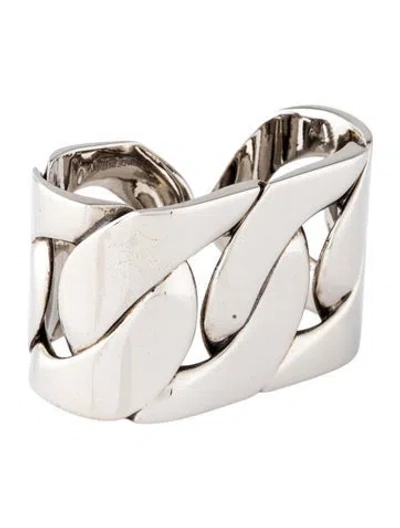 Pre-owned Alexander Mcqueen 2 Finger Chain Band Ring In Multicolor