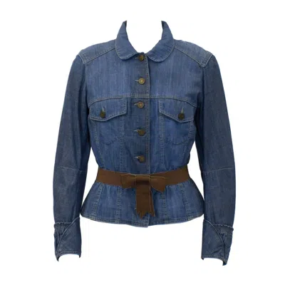 Pre-owned Alexander Mcqueen 2000's  Denim Jacket In Purple