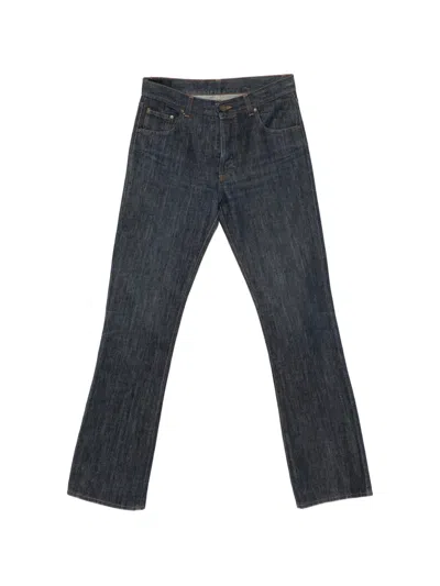 Pre-owned Alexander Mcqueen 2000s Embroidery Jeans In Blue