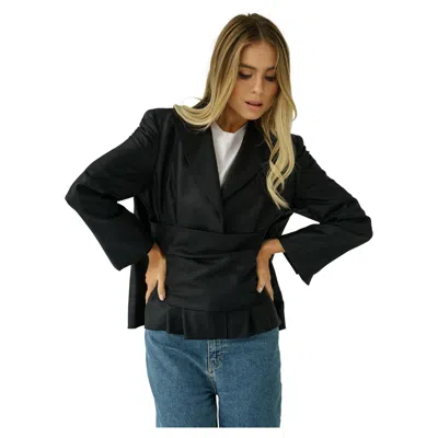 Pre-owned Alexander Mcqueen 2003  2003 Jacket Wool Silk Kimono (geisha Style) In Black