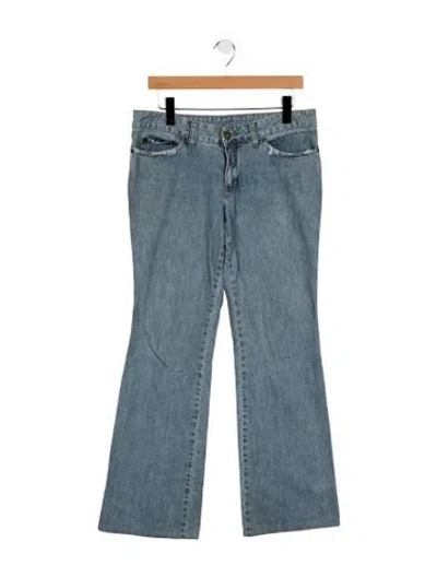 Pre-owned Alexander Mcqueen 2003 Wide Leg Jeans In Blue