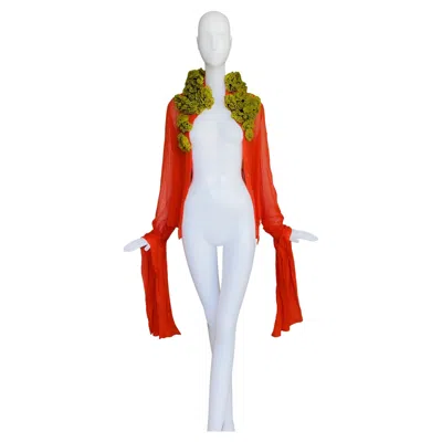 Pre-owned Alexander Mcqueen 2008 Beautiful Silk Blouse Top In Gray