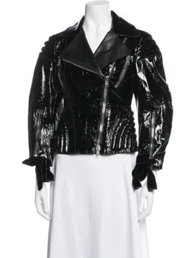 Pre-owned Alexander Mcqueen 2010's Leather Biker Jacket In Black