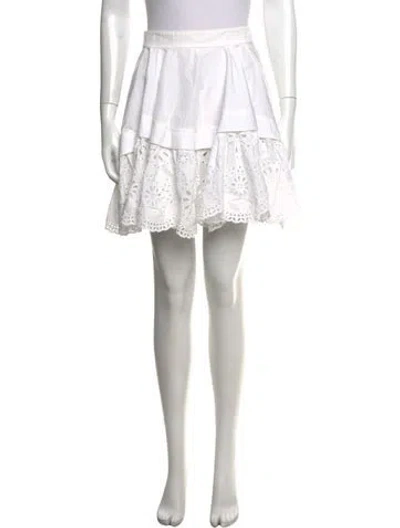 Pre-owned Alexander Mcqueen 2010's Mini Skirt In White