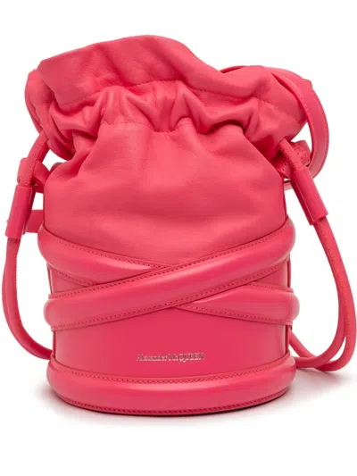 Pre-owned Alexander Mcqueen 2010-2026 Calfskin The Soft Curve Bucket Bag In Pink