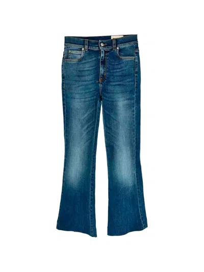 Pre-owned Alexander Mcqueen 2010s-2020s Flared Jeans In Blue