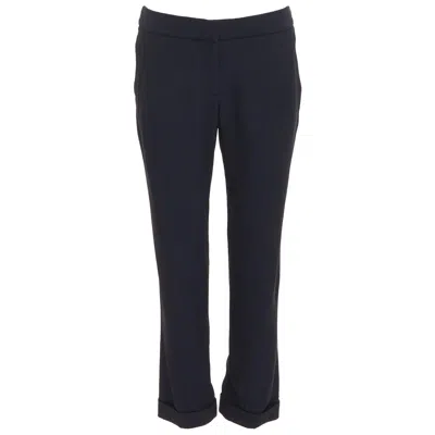 Pre-owned Alexander Mcqueen 2011 Black Mid Waist Flare Cropped Trousers
