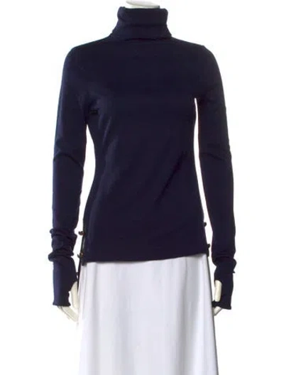 Pre-owned Alexander Mcqueen 2011 Wool Top In Blue