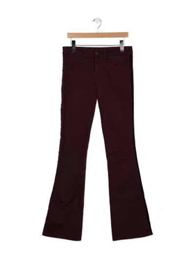 Pre-owned Alexander Mcqueen 2012 Flared Jeans In Burgundy