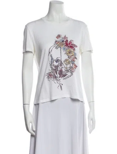 Pre-owned Alexander Mcqueen 2012 Graphic Print T-shirt In White