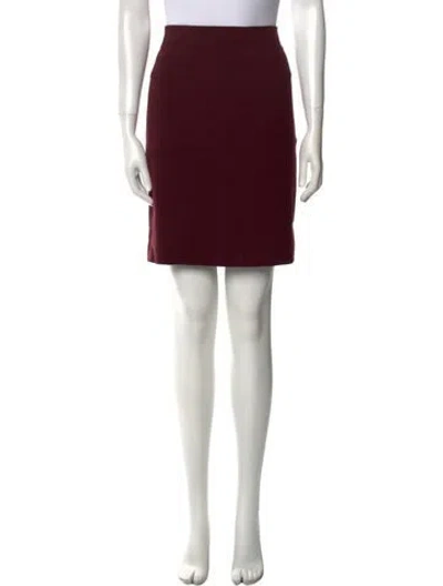 Pre-owned Alexander Mcqueen 2012 Mini Skirt In Burgundy