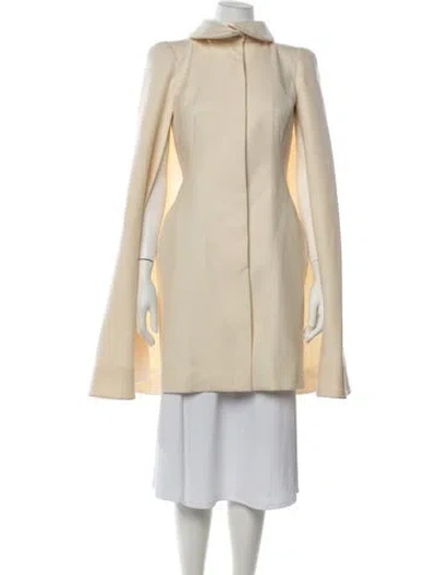Pre-owned Alexander Mcqueen 2012 Virgin Wool Cape In Neutrals