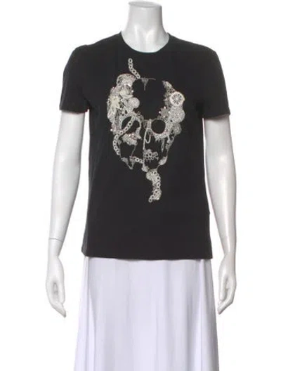 Pre-owned Alexander Mcqueen 2013 Graphic Print T-shirt In Black