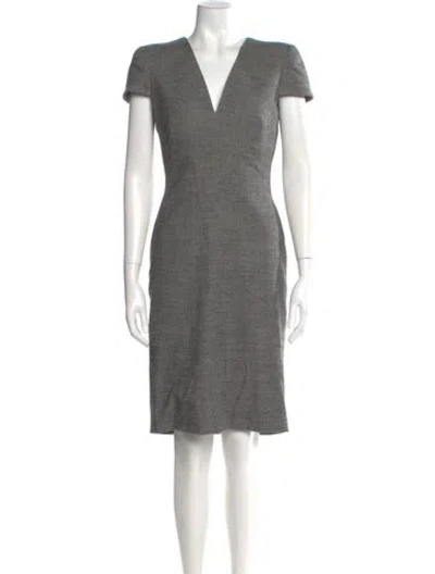 Pre-owned Alexander Mcqueen 2013 Knee-length Dress In Gray
