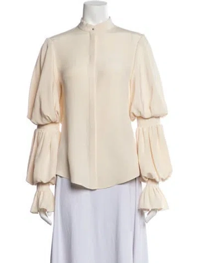 Pre-owned Alexander Mcqueen 2013 Silk Blouse In Neutrals