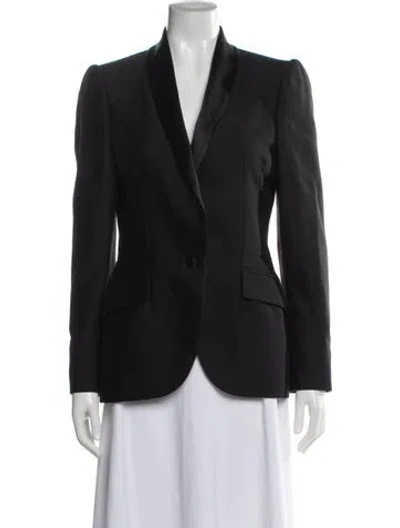Pre-owned Alexander Mcqueen 2014 Wool Blazer In Gray