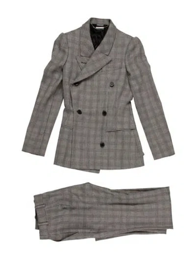 Pre-owned Alexander Mcqueen 2014 Wool Pantsuit In Gray
