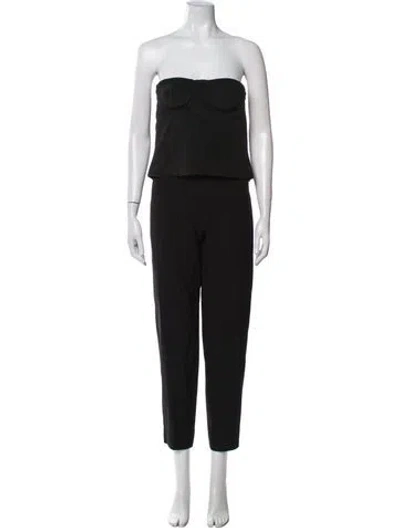 Pre-owned Alexander Mcqueen 2014-2015 Strapless Jumpsuit In Black