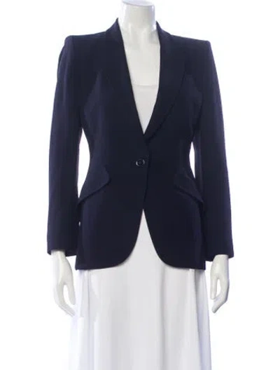 Pre-owned Alexander Mcqueen 2015 Blazer In Blue