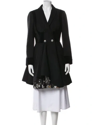 Pre-owned Alexander Mcqueen 2015 Coat In Black