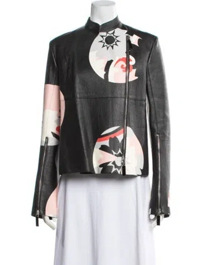 Pre-owned Alexander Mcqueen 2015 Leather Biker Jacket In Black