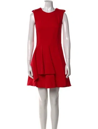 Pre-owned Alexander Mcqueen 2015 Mini Dress In Red