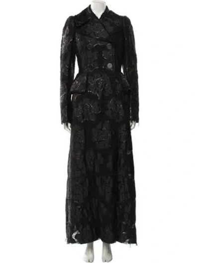 Pre-owned Alexander Mcqueen 2015 Trench Coat In Black