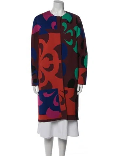 Pre-owned Alexander Mcqueen 2015 Wool Coat In Burgundy