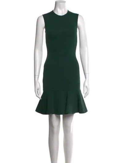 Pre-owned Alexander Mcqueen 2016 Mini Dress In Green